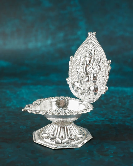 German Silver Ganesha Diya - WBG1177