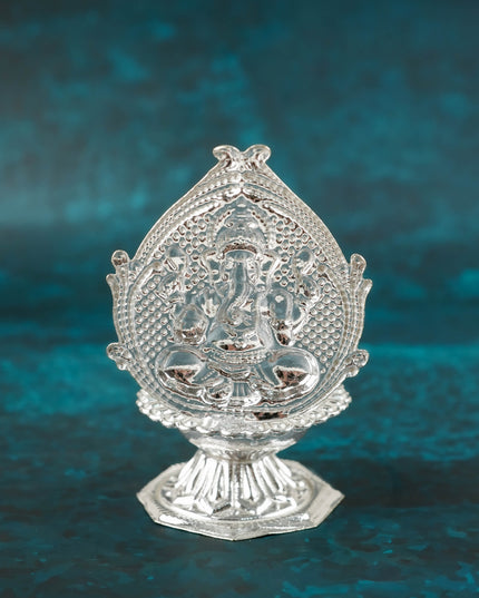 German Silver Ganesha Diya - WBG1177