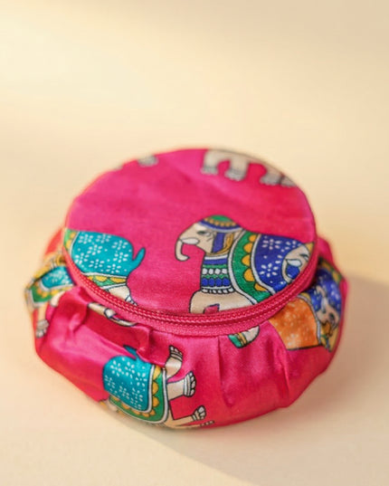 Pichwai Elephant Design Bangle Box - Small - WBG1214