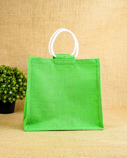Jute Bag with Lotus Design - WBG1235