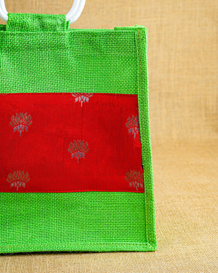 Jute Bag with Lotus Design - WBG1235