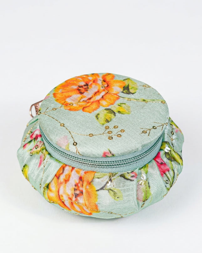 Round Floral Embroidery Bangle Holder - WBG1323