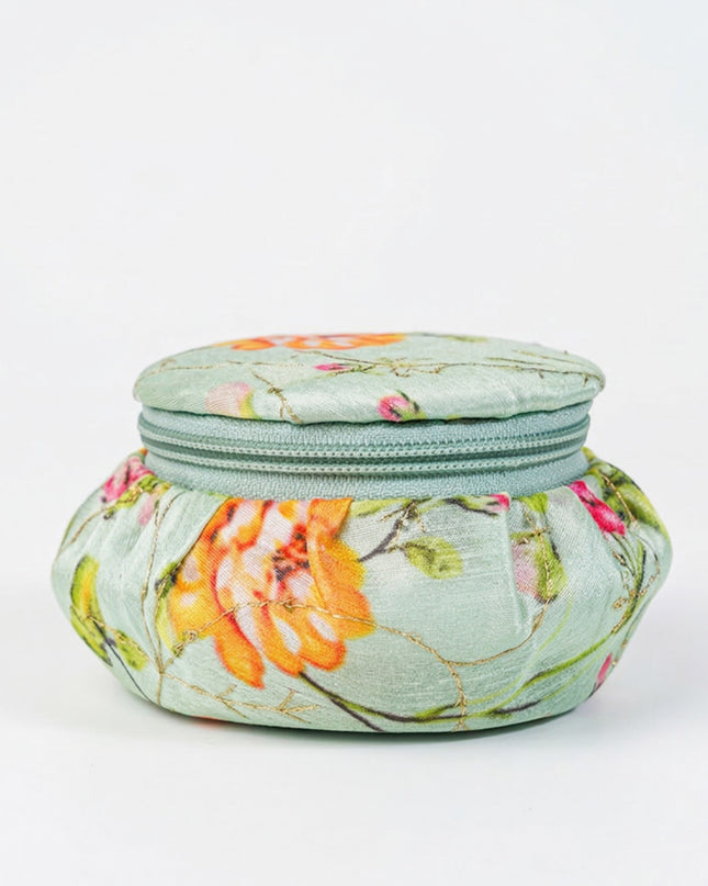 Round Floral Embroidery Bangle Holder - WBG1323