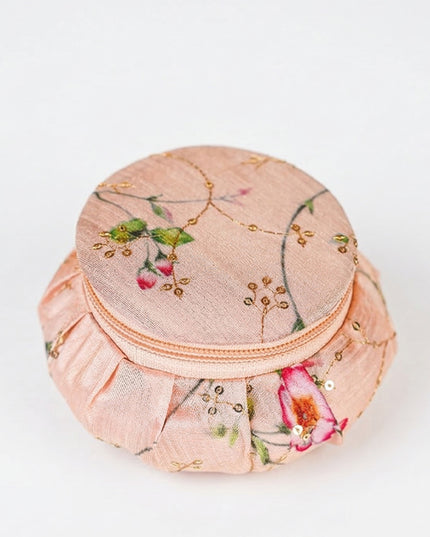 Round Floral Embroidery Bangle Holder - WBG1323