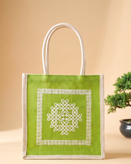 Jute Bag Kolam Design - WBG1409