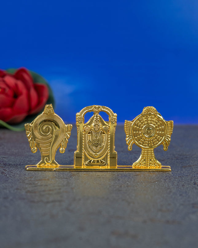 Zinc Alloy Tirupathi Balaji with Shank and Chakra - WBG1423