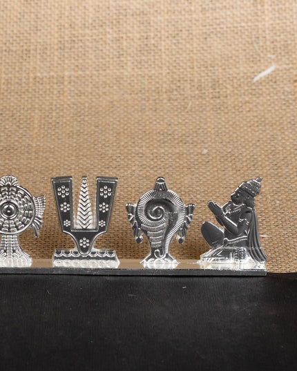 Zinc Alloy Shank Chakra Nama Stand - Silver Finish - WBG1424-4