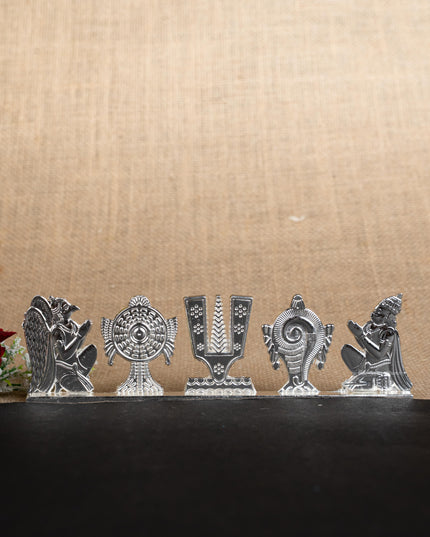 Zinc Alloy Shank Chakra Nama Stand - Silver Finish - WBG1424-4