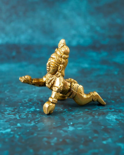 Brass Laddu Gopal Figurines - 2 inch - WBG1436