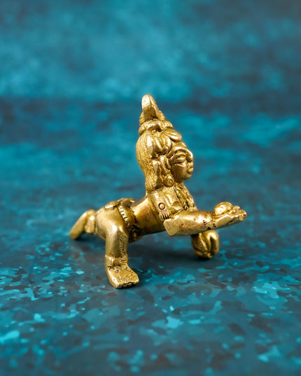 Brass Laddu Gopal Figurines - 2 inch - WBG1436