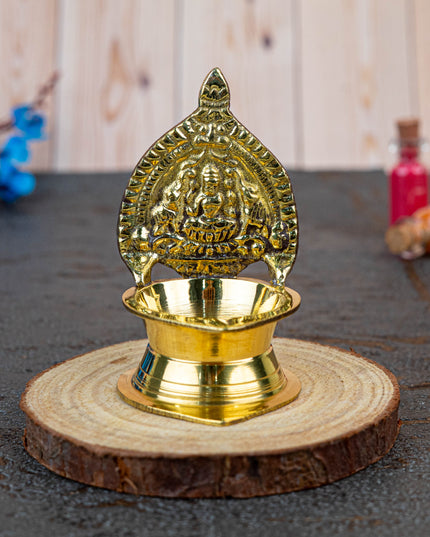 Brass Gajalakshmi Kamakshi Diya - WBG1441