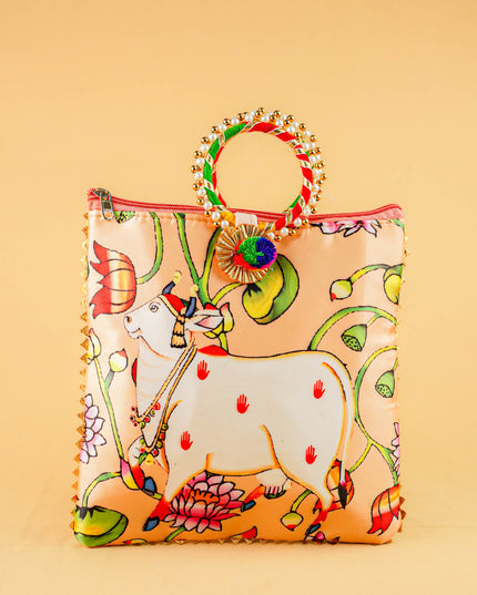 Multi Color - Pichwai Digital Printed Hand bags - WBG1450