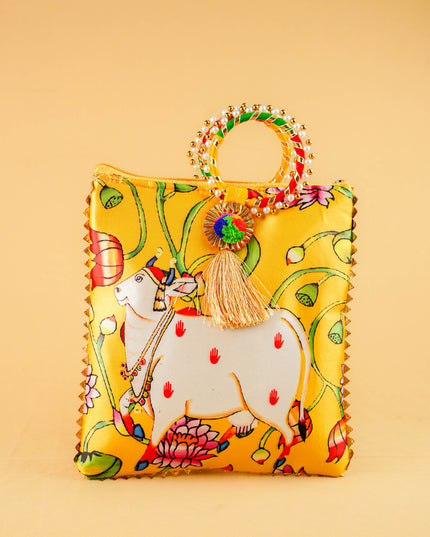 Multi Color - Pichwai Digital Printed Hand bags - WBG1450