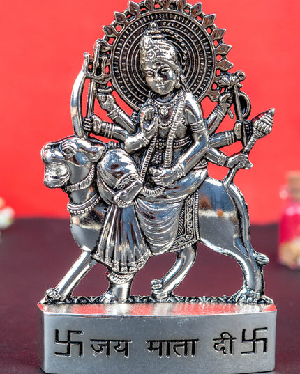 Zinc Alloy Durga Murti - Silver Antique - WBG1514-1