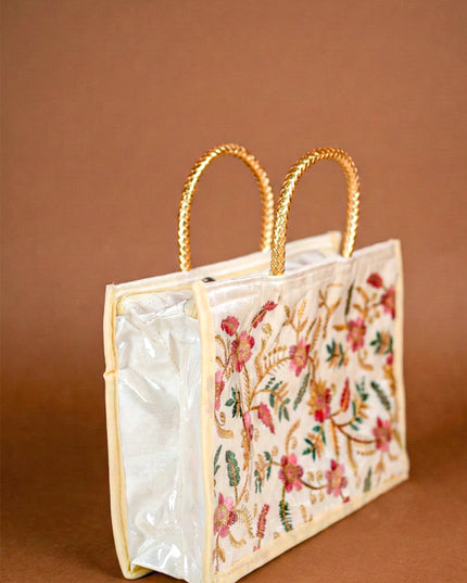 Handbag with Golden Sherwani Design - WBG1584