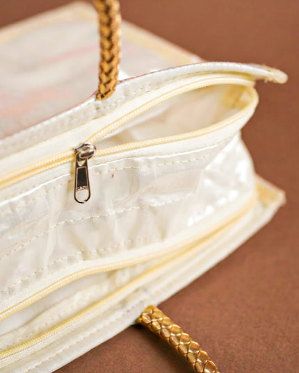 Handbag with Golden Sherwani Design - WBG1584