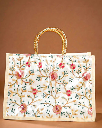 Handbag with Golden Sherwani Design - WBG1584