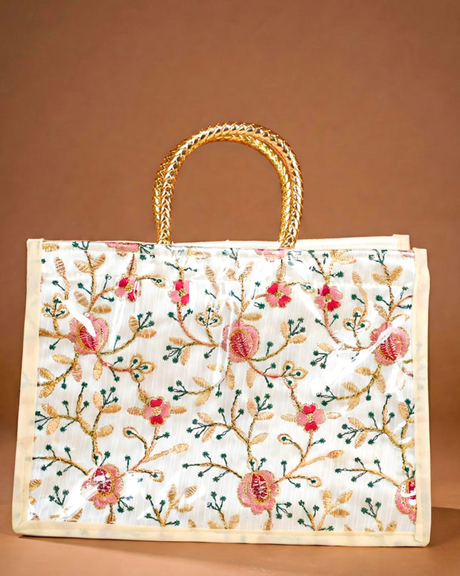 Handbag with Golden Sherwani Design - WBG1584