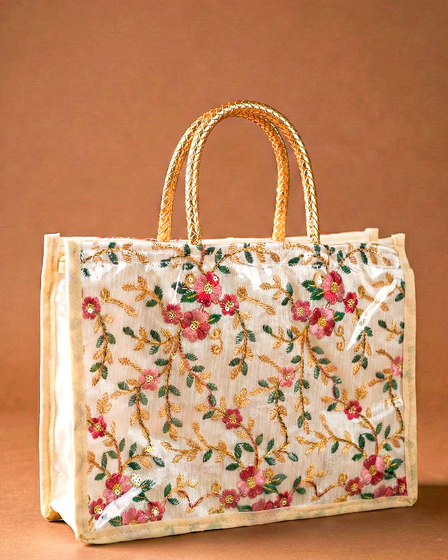 Handbag with Golden Sherwani Design - WBG1584