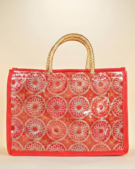 Handbag with Embroidery Design - Assorted - WBG1585