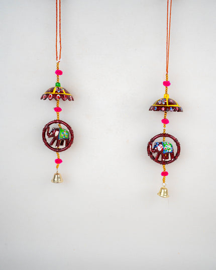 Elephant Thoran with Bells - Set of 2 - WBG1588