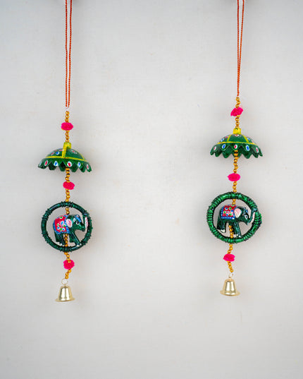 Elephant Thoran with Bells - Set of 2 - WBG1588