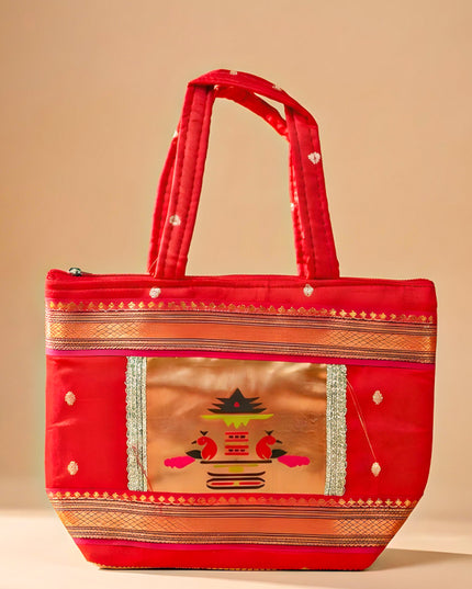 Handbag with Paithani Design - WBG1610