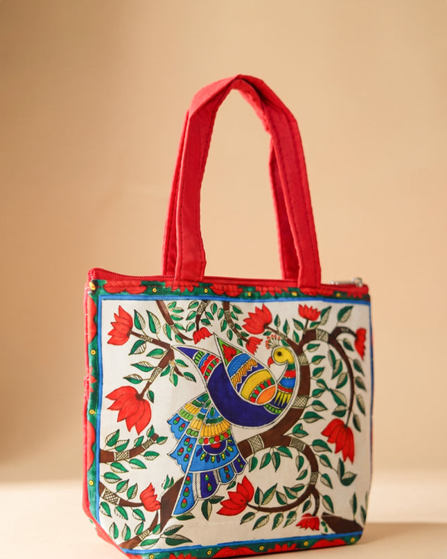 Handbag with Peacock Design - WBG1621