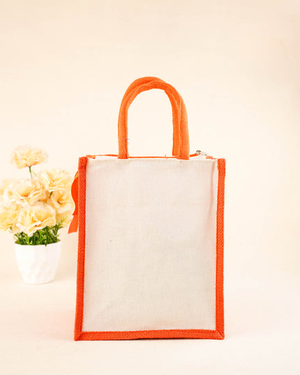 Jute Bag with Annapakshi Print - WBG1700