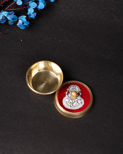 Brass Kumkum Dibbi - Madhubani - WBG1745