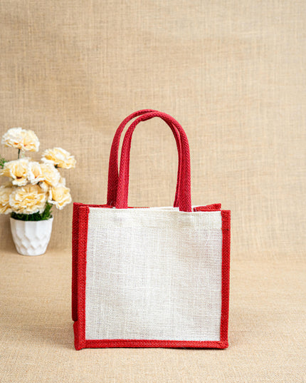 Jute Bag with Contrast Border - WBG1762