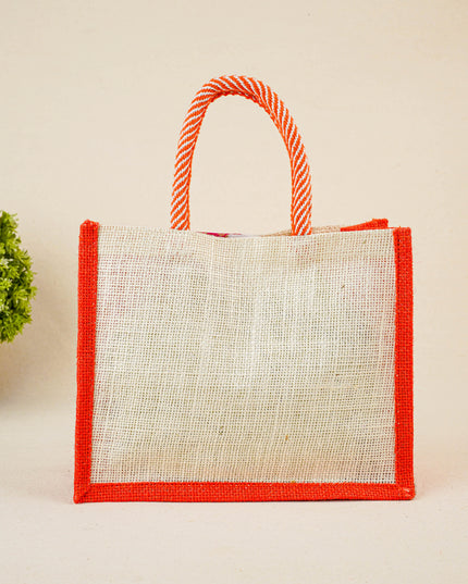 Jute Bag with Contrast Border - WBG1762