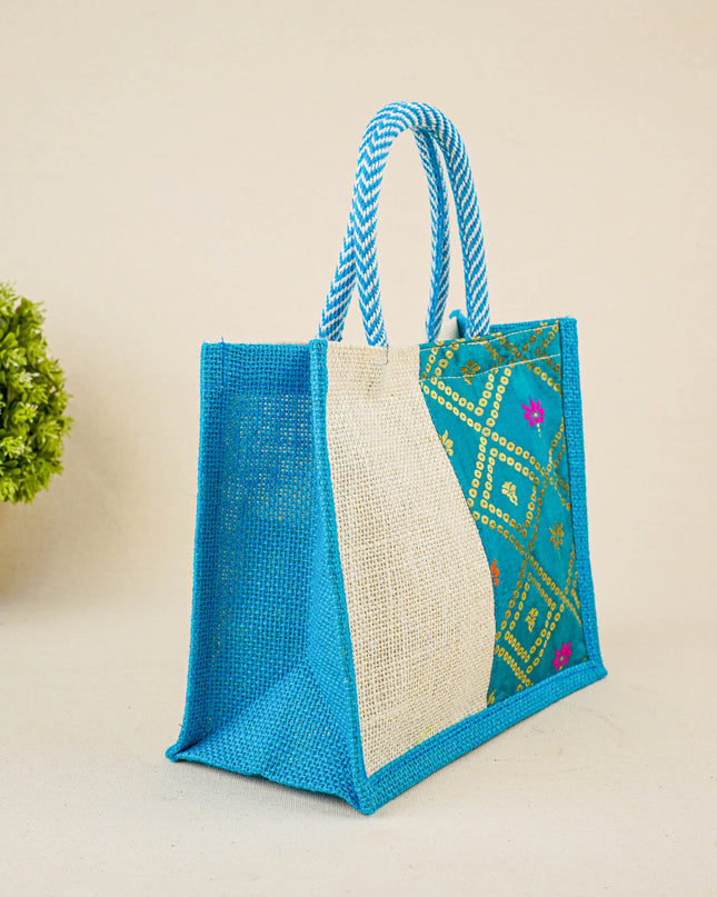 Jute Bag with Contrast Border - WBG1762