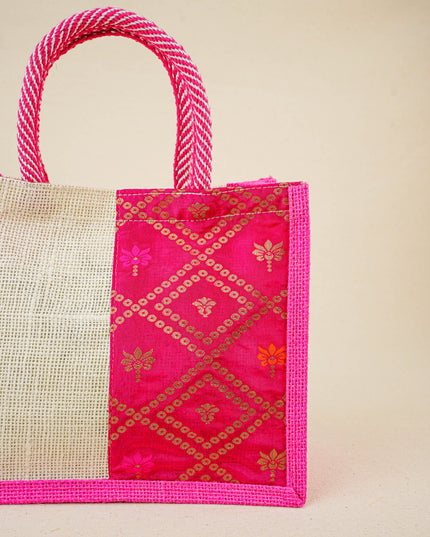Jute Bag with Contrast Border - WBG1762