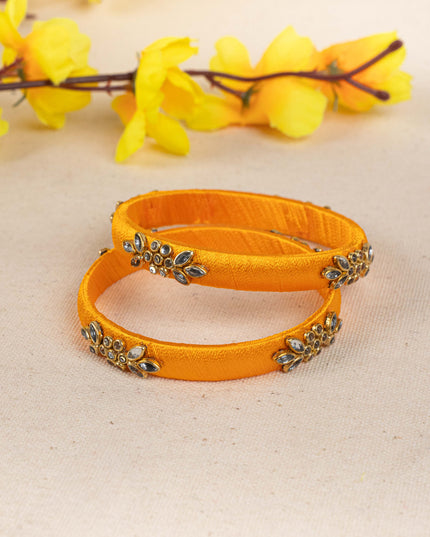 Silk Thread Bangles - Set of 2 - 2.8 inch - WBG1776-2