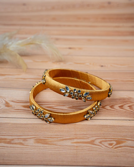 Silk Thread Bangles - Set of 2 - 2.4 inch - WBG1776-3