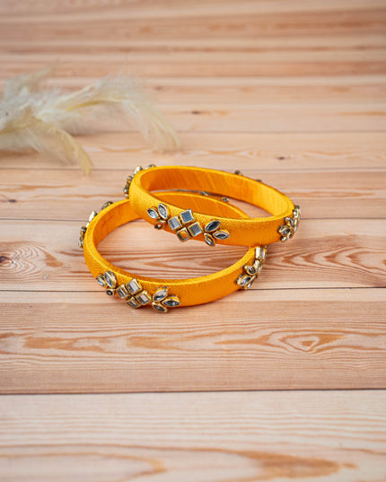 Silk Thread Bangles - Set of 2 - 2.4 inch - WBG1776-3
