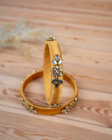 Silk Thread Bangles - Set of 2 - 2.4 inch - WBG1776-3