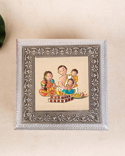 Customized - Meenakari Dry Fruit Box - 6x6 inch - Baby Shower - WBG1781