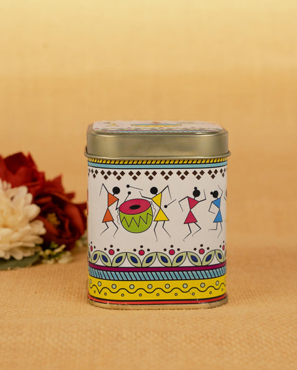 Printed Tin box - Warli Design - WBG1785