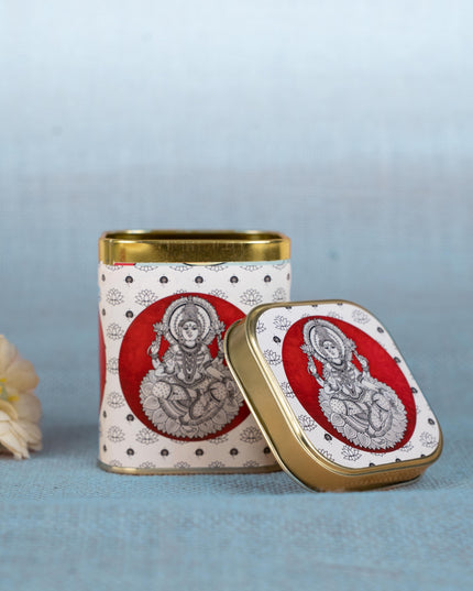 Printed Tin box - Madhubani Design - WBG1786
