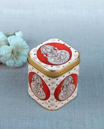 Printed Tin box - Madhubani Design - WBG1786