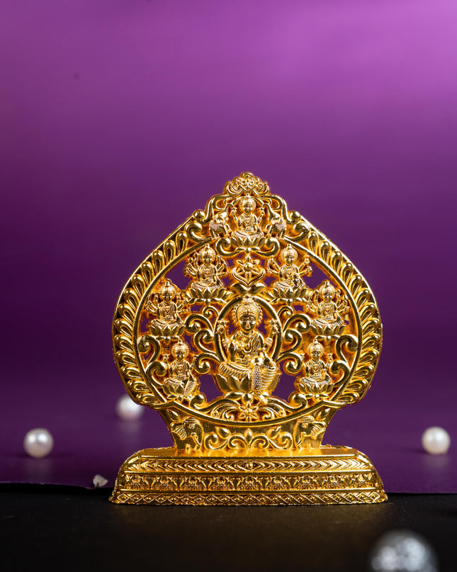 Murti - Ashtalakshmi - Gold Finish - 3 inch - WBG1794-3