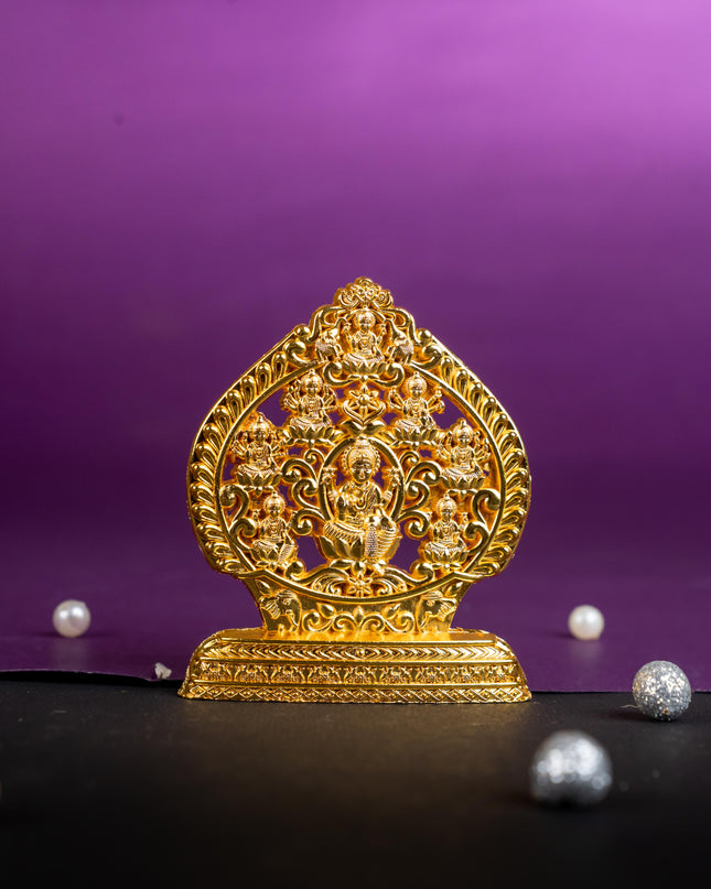 Murti - Ashtalakshmi - Gold Finish - 3 inch - WBG1794-3
