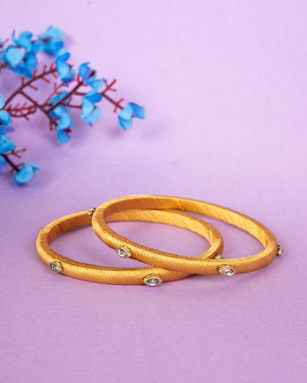 Silk Thread Bangles - Set of 2 - 2.8 inch - WBG1796-2