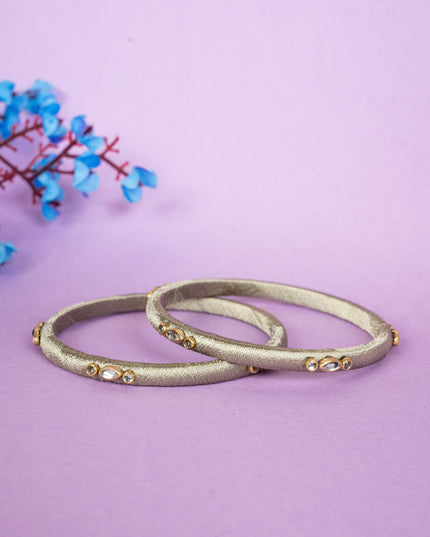Silk Thread Bangles - Set of 2 - 2.8 inch - WBG1796-2