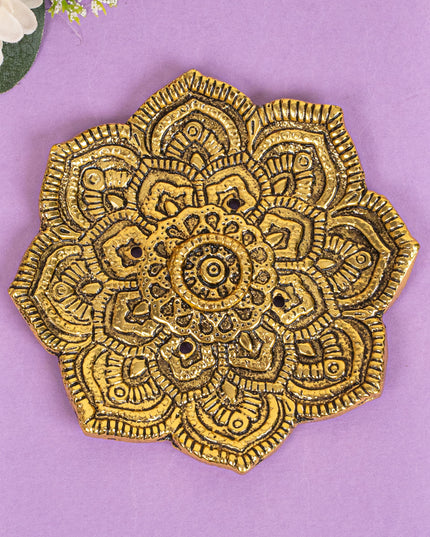 Zinc Alloy - Flower Agarbathi Stand - Gold - WBG1801-1