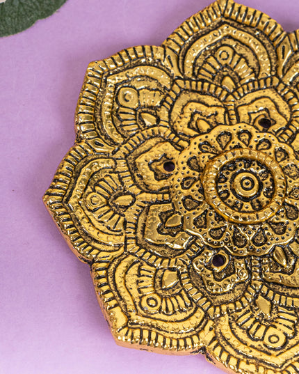 Zinc Alloy - Flower Agarbathi Stand - Gold - WBG1801-1