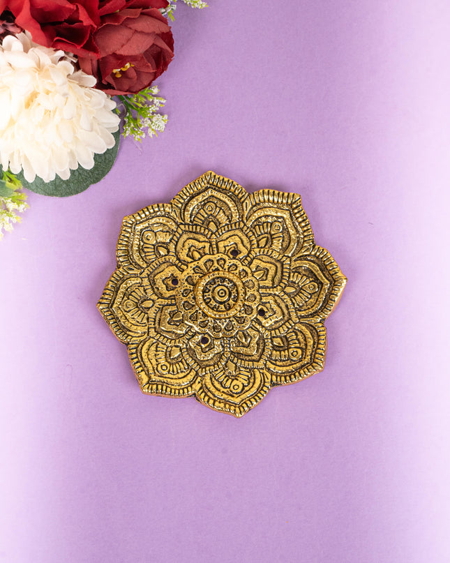 Zinc Alloy - Flower Agarbathi Stand - Gold - WBG1801-1
