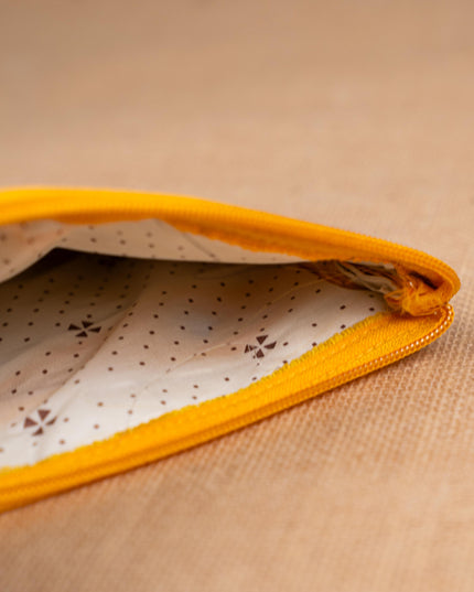 Raw Silk Purse - Leaf Design - WBG1820